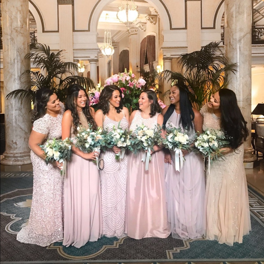 Lulus sequins Chiffon dress